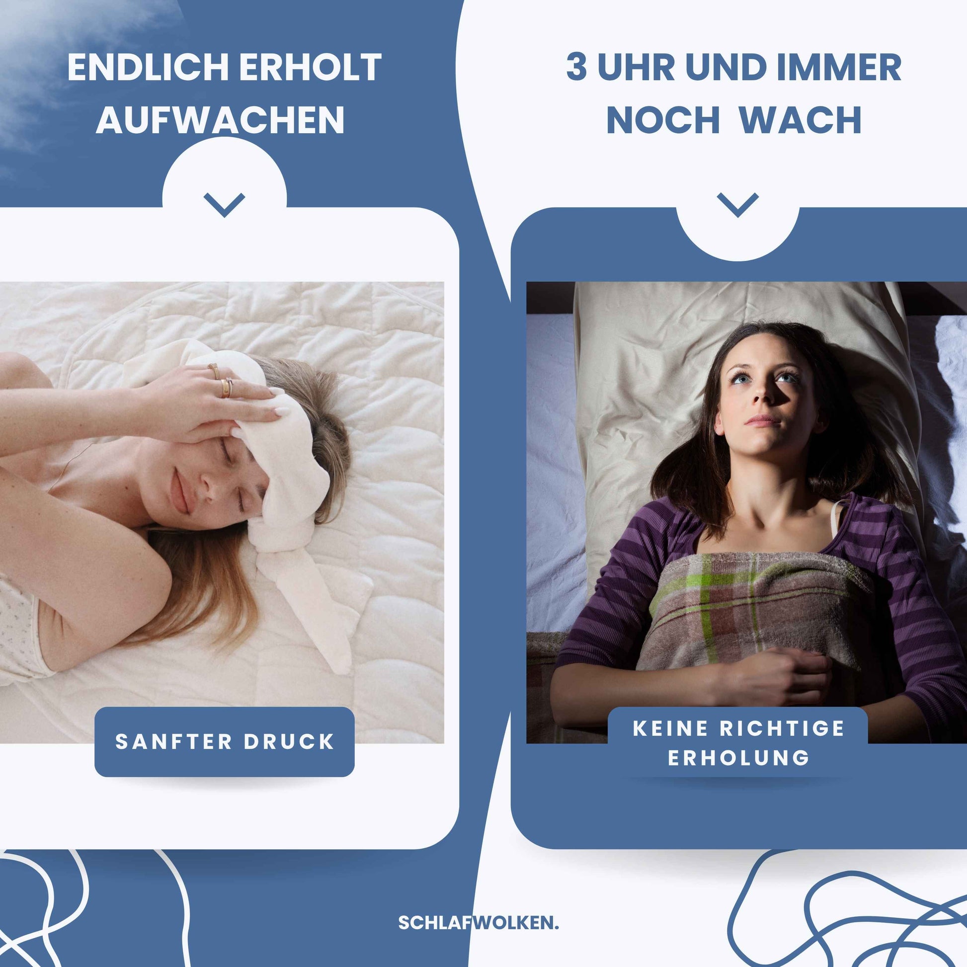 Gewichtete Schlafmaske Schlafwolken